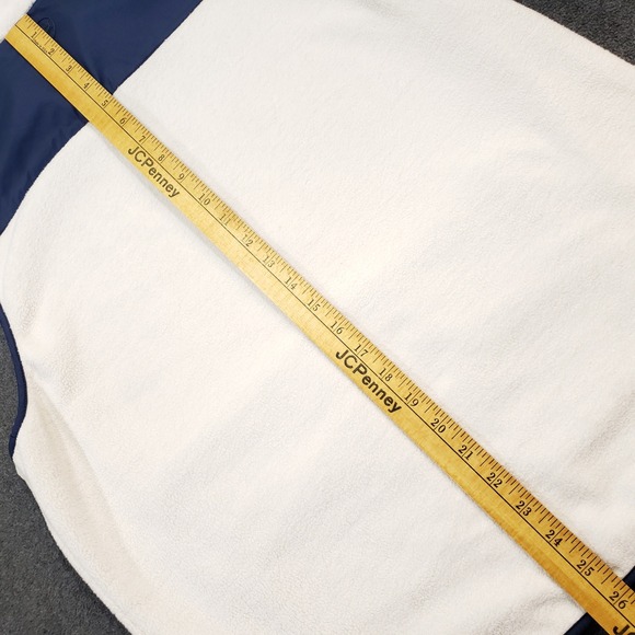 Peter Millar Seaside Fleece Vest Mens Large White Spanish Oaks Acorn - Picture 13 of 15